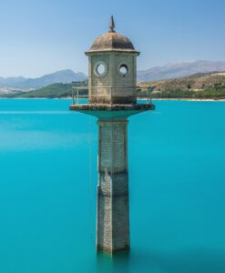 watchtower, lake, turquoise blue water-1173662.jpg